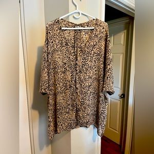 Free People animal print top/cover up